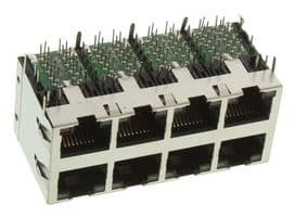 85727-1003 - MOLEX - 85727-1003 - Modular Connector, RJ45 Jack, 2 x 4 (Stacked), 8P8C, Cat5, Cat5e, Through Hole Mount
