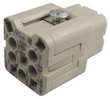 CKSF04 - ILME - CKSF04 - Heavy Duty Connector, 4+PE Signal, CKS, Insert, 5 Contacts, Receptacle, Spring Socket