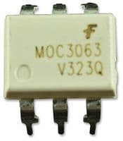 MOC3063TVM - ONSEMI - MOC3063TVM - Optocoupler, Triac Output, DIP, 6 Pins, 7.5 kV, Zero Crossing, 600 V
