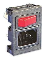 BZV03/A0620/05 - BULGIN / PARTNER STOCK - BZV03/A0620/05 - Filtered IEC Power Entry Module, IEC C14, 6 A, 250 VAC, 2-Pole Switch, 2-Pole Fuse Holder