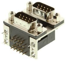 178-025-613R571 - NORCOMP - 178-025-613R571 - Stacked D Sub Connector, Dual Port, Upper - Plug / Lower - Plug, DB, 25 Contacts