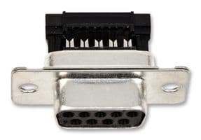 172704-0076 - 172704-0076 - D Sub Connector, Standard, Receptacle, 172704 Series, 9 Contacts, DE, IDC / IDT