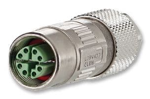 MMF881A315 - METZ CONNECT - MMF881A315 - Sensor Connector, M12, Female, 8 Positions, Crimp Socket, Straight Cable Mount