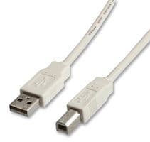 11.99.8819 - MULTICOMP PRO - 11.99.8819 - USB Cable, Type A Plug to Type B Plug, 1.8 m, 5.9 ft, USB 2.0, White