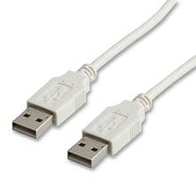 11.99.8944 - MULTICOMP PRO - 11.99.8944 - USB Cable, Type A Plug to Type A Plug, 4.5 m, 14.8 ft, USB 2.0, White
