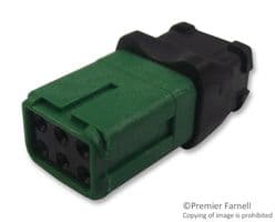 D369-R66-NP1 - DEUTSCH - TE CONNECTIVITY - D369-R66-NP1 - Rectangular Connector, 369, 6 Contacts, Receptacle, 2.54 mm, Crimp, 2 Row