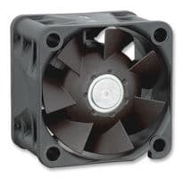 422J/2HP - EBM-PAPST - 422J/2HP - DC Axial Fan, 12 V, Square, 40 mm, 28 mm, Ball Bearing, 23.54 CFM