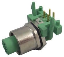MMT471A115-0002 - METZ CONNECT - MMT471A115-0002 - Sensor Connector, M12, Female, 4 Positions, Solder Socket, Right Angle PCB Mount
