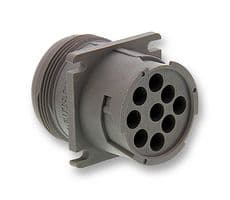 HD10-9-96P - DEUTSCH - TE CONNECTIVITY - HD10-9-96P - Circular Connector, HD10 Series, Flange Mount Receptacle, 9 Contacts
