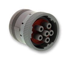 HD16-6-96S - DEUTSCH - TE CONNECTIVITY - HD16-6-96S - Circular Connector, Circular Industrial, HD10 Series, Straight Plug, 6 Contacts