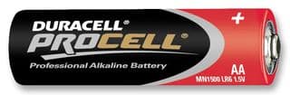 MN1500 - DURACELL - MN1500 - Battery, Copper Top With Duralock, Pack of 10, 1.5 V, AA, Alkaline