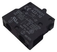 A2210 - OMRON INDUSTRIAL AUTOMATION - A2210 - Contact Block, SPST-NO, 10 A, 24 V, 1 Pole