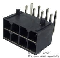 76825-0008 - MOLEX - 76825-0008 - Pin Header, Power, Wire-to-Board, 5.7 mm, 2 Rows, 8 Contacts, Through Hole Right Angle
