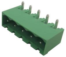 21.95MH/5-E - IMO PRECISION CONTROLS - 21.95MH/5-E - Terminal Block, Horizontal, Header, 5.08 mm, 5 Ways, 20 A, 320 V, Through Hole Right Angle