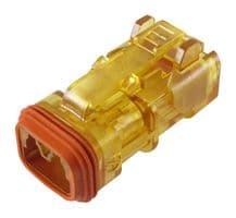 DT06-2S-SDT-CE27 - DEUTSCH - TE CONNECTIVITY - DT06-2S-SDT-CE27 - Automotive Connector Housing, Transparent, Thin Wall, End Cap, DT, Plug, 2 Ways