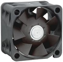 424J/2HU - EBM-PAPST - 424J/2HU - DC Axial Fan, 24 V, Square, 40 mm, 28 mm, Ball Bearing, 22.4 CFM