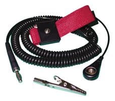 MC23780 - DURATOOL - MC23780 - ESD Wrist Strap Set, Static-Control, 4mm Stud, Banana Plug