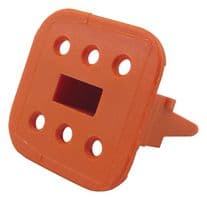 W6S - DEUTSCH - TE CONNECTIVITY - W6S - Connector Accessory, Orange, Wedge Lock, Deutsch DT Series 6Pos Plug Connectors, DT