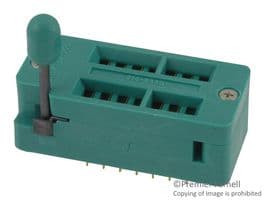 214-3339-00-0602J - 3M - 214-3339-00-0602J - IC & Component Socket, 14 Contacts, DIP Socket, 2.54 mm, Text Tool, 7.62 mm, Beryllium Copper