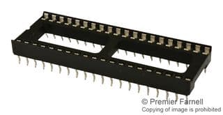 4840-6004-CP - 3M - 4840-6004-CP - IC & Component Socket, 40 Contacts, DIP Socket, 2.54 mm, 4800, 15.24 mm, Phosphor Bronze