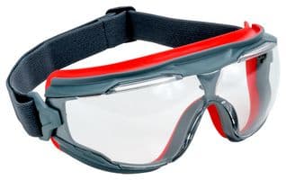 GG501SGAF-EU - 3M - GG501SGAF-EU - Safety Goggles, Anti Fog, Clear, Anti-Mist, EN166 Category, Red/Black