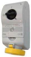 KI1643EB6 - ILME - KI1643EB6 - Pin & Sleeve Connector, 2P+E, 16 A, 110 V, Wall Mount, Socket, 2P+E, Yellow