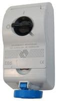 KI1663EB6 - ILME - KI1663EB6 - Pin & Sleeve Connector, 2P+E, 16 A, 230 V, Wall Mount, Socket, 2P+E, Blue
