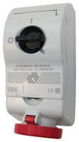KI3264EB6 - ILME - KI3264EB6 - Pin & Sleeve Connector, 3P+E, 32 A, 415 V, Wall Mount, Socket, 3P+E, Red