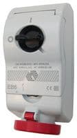 KI3265EB6 - ILME - KI3265EB6 - Pin & Sleeve Connector, 3P+N+E, 32 A, 415 V, Wall Mount, Socket, 3P+N+E, Red