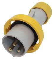 PEW1643SV - ILME - PEW1643SV - Pin & Sleeve Connector, 2P+E, 16 A, 110 V, Cable Mount, Plug, 2P+E, Yellow