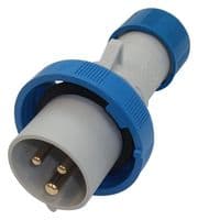 PEW1663SV - ILME - PEW1663SV - Pin & Sleeve Connector, 2P+E, 16 A, 230 V, Cable Mount, Plug, 2P+E, Blue