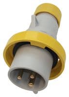 PEW3243SV - ILME - PEW3243SV - Pin & Sleeve Connector, 2P+E, 32 A, 110 V, Cable Mount, Plug, 2P+E, Yellow