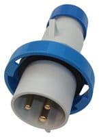 PEW3263SV - ILME - PEW3263SV - Pin & Sleeve Connector, 2P+E, 32 A, 230 V, Cable Mount, Plug, 2P+E, Blue