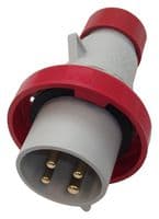 PEW3264SV - ILME - PEW3264SV - Pin & Sleeve Connector, 3P+E, 32 A, 415 V, Cable Mount, Plug, 3P+E, Red
