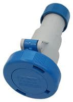 PEW1663PV - ILME - PEW1663PV - Pin & Sleeve Connector, 2P+E, 16 A, 230 V, Cable Mount, Socket, 2P+E, Blue