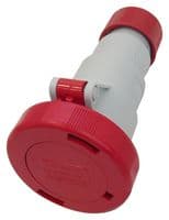 PEW1664PV - ILME - PEW1664PV - Pin & Sleeve Connector, 3P+E, 16 A, 415 V, Cable Mount, Socket, 3P+E, Red