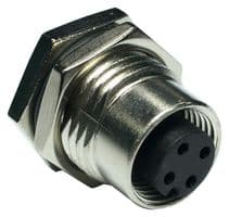M12A-04PFFS-SF8001 - AMPHENOL LTW - M12A-04PFFS-SF8001 - Sensor Connector, 4 Pole, M12, Receptacle, M Series, M12, Female, 4 Positions, Solder Socket