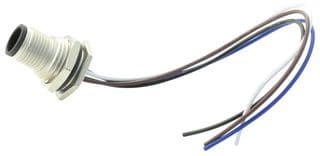 M12A-04PFFC-SF8B15 - AMPHENOL LTW - M12A-04PFFC-SF8B15 - Sensor Cable, M12 Receptacle, Free End, 4 Positions, 150 mm, 5.9 ", M Series