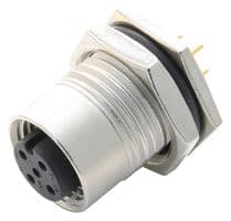 M12A-05PFFP-SF8001 - AMPHENOL LTW - M12A-05PFFP-SF8001 - Sensor Connector, 5 Pole, M12, Receptacle, M Series, M12, Female, 5 Positions, PCB Socket