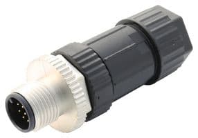 M12A-12BMMA-SL7001 - AMPHENOL LTW - M12A-12BMMA-SL7001 - Sensor Connector, 12 Pole, M12, Plug, M Series, M12, Male, 12 Positions, Solder Pin