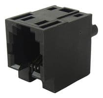 RJE1J-144-0410 - AMPHENOL COMMUNICATIONS SOLUTIONS - RJE1J-144-0410 - Modular Connector, Modular Jack, 1 x 1 (Port), 4P4C, Through Hole Mount