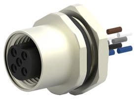 T4171310405-001 - TE CONNECTIVITY - T4171310405-001 - Sensor Cable, B Coded, M12 Receptacle, Free End, 5 Positions, 200 mm, 7.87 "