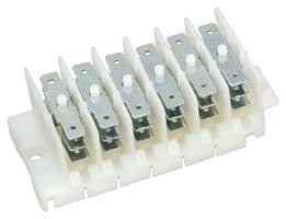 HY508/6 F/F - HYLEC - HY508/6 F/F - Panel Mount Barrier Terminal Block, 6 Row, 6 Ways, 11 mm, 24 A