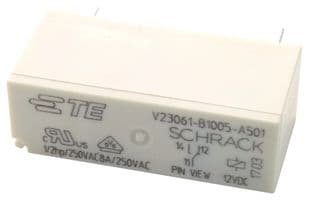 V23061A1005A302. - SCHRACK - TE CONNECTIVITY - V23061A1005A302. - Power Relay, SPST-NO, 12 VDC, 8 A, MSR V23061 Series, Through Hole, Non Latching