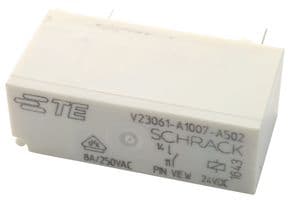 V23061A1007A502 - SCHRACK - TE CONNECTIVITY - V23061A1007A502 - Power Relay, Miniature, SPST-NO, 24 VDC, 8 A, MSR V23061 Series, Through Hole, Non Latching