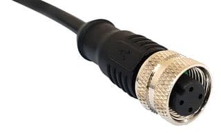 PXPTPU12FBF04DCL010PUR - BULGIN / PARTNER STOCK - PXPTPU12FBF04DCL010PUR - Sensor Cable, M12 Sensor Straight 4 Position Receptacle, Free End, 4 Positions, 1 m, 3.3 ft