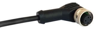 PXPTPU12RAF04ACL010PUR - BULGIN / PARTNER STOCK - PXPTPU12RAF04ACL010PUR - Sensor Cable, M12 Sensor Right Angle 4 Position Receptacle, Free End, 4 Positions, 1 m, 3.3 ft