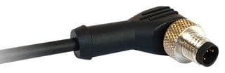 PXPTPU12RAM04ACL010PUR - BULGIN / PARTNER STOCK - PXPTPU12RAM04ACL010PUR - Sensor Cable, M12 Sensor Right Angle 4 Position Plug, Free End, 4 Positions, 1 m, 3.3 ft
