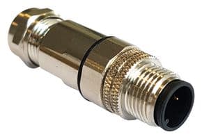 PXMBNI12FIM03ASCPG7 - BULGIN / PARTNER STOCK - PXMBNI12FIM03ASCPG7 - Sensor Connector, Buccaneer M12 Series, M12, Male, 3 Positions, Solder Pin, Straight Cable Mount