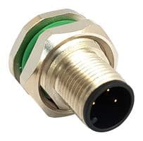 PXMBNI12RPM04DPCM16 - BULGIN / PARTNER STOCK - PXMBNI12RPM04DPCM16 - Sensor Connector, Buccaneer M12 Series, M12, Male, 4 Positions, PCB Pin, Straight Panel Mount